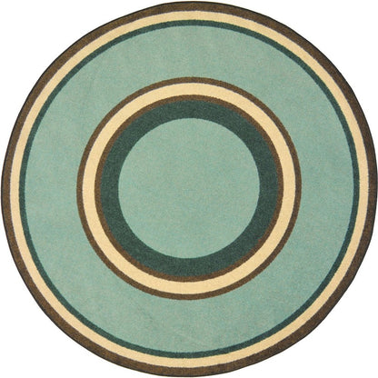 Kid Essentials Ripples 7'7" Round Area Rug in Color Woodland