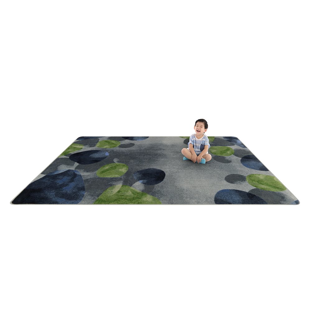 Kid Essentials Riverstone 5'4" x 7'8" Area Rug in Color Gray