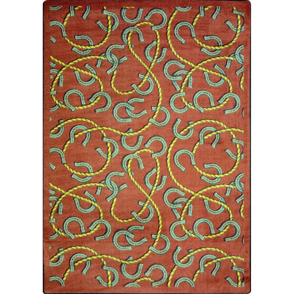 Kaleidoscope Rodeo 3'10" x 5'4" Area Rug in Color Burgundy