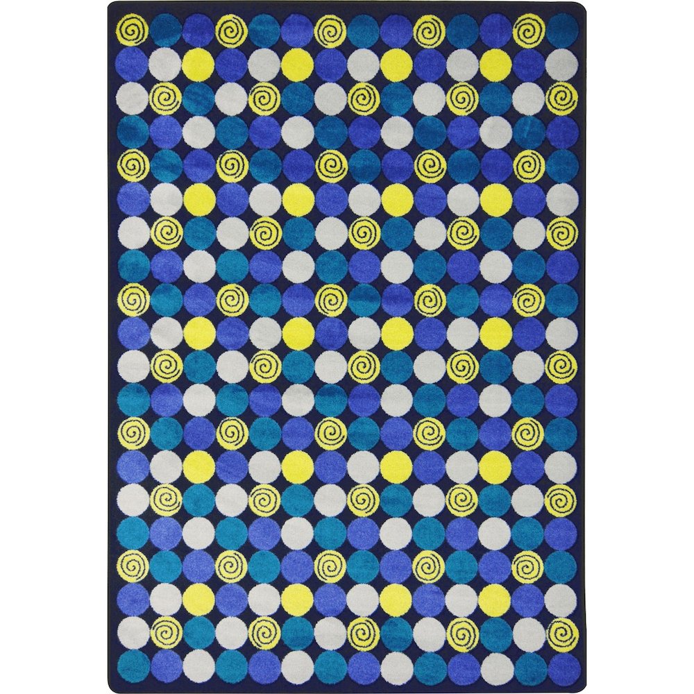 Kid Essentials Roundabout 3'10" x 5'4" Area Rug in Color Blue