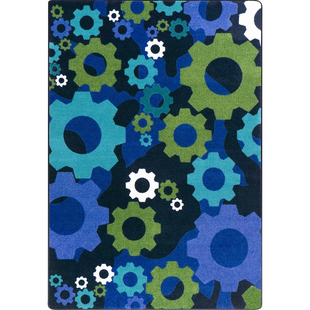 Kid Essentials Shifting Gears 3'10" x 5'4" Area Rug in Color Violet