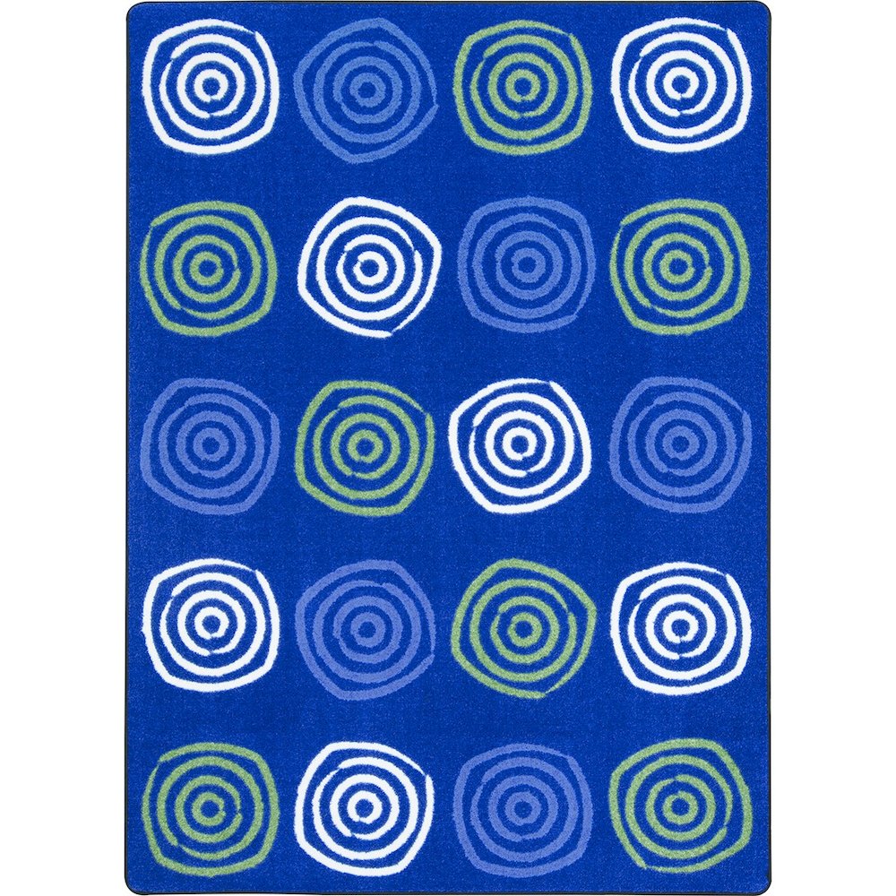 Kid Essentials Simply Swirls 5'4" x 7'8" Area Rug in Color Seaglass