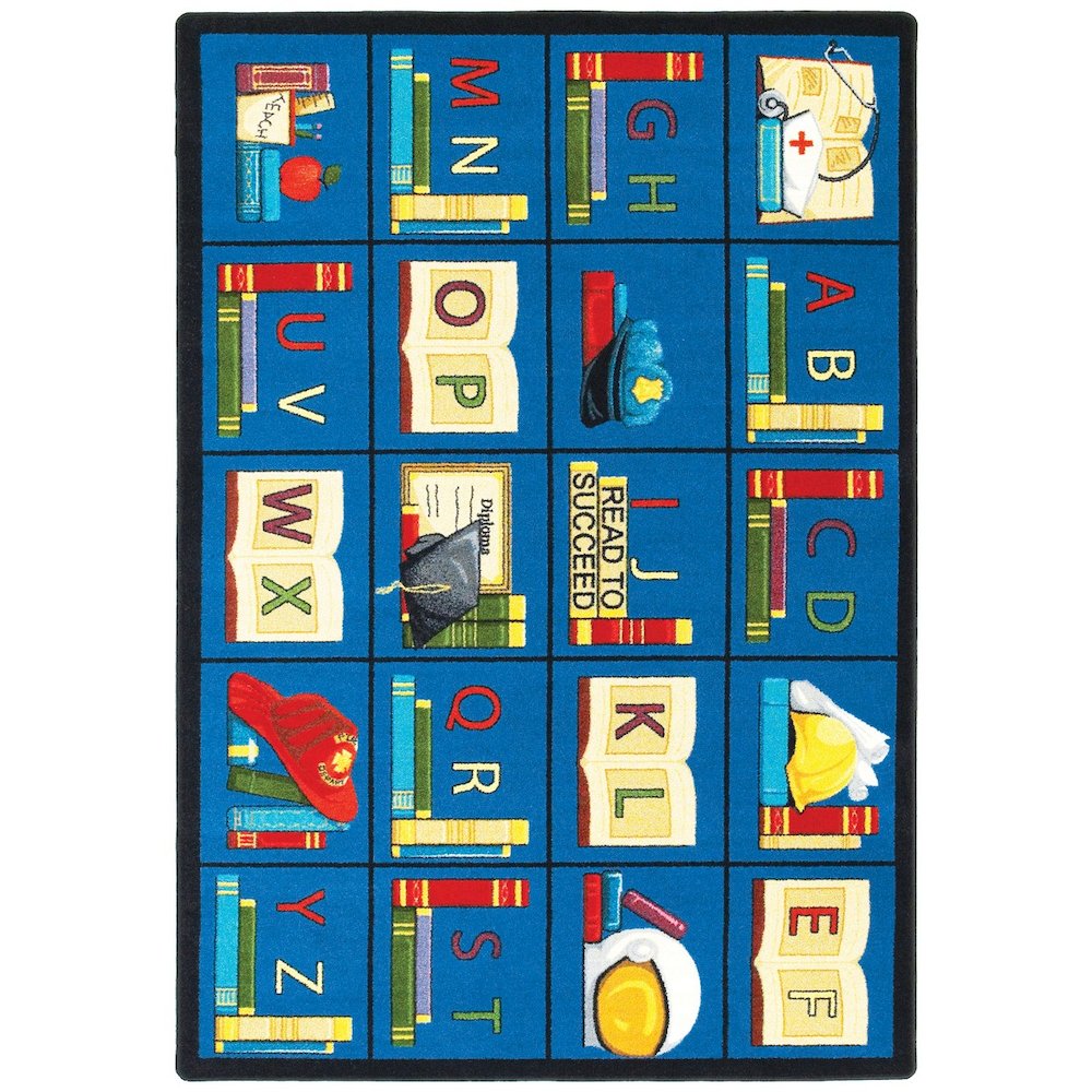 Kid Essentials Sit & Read 5'4" x 7'8" Area Rug in Color Multi
