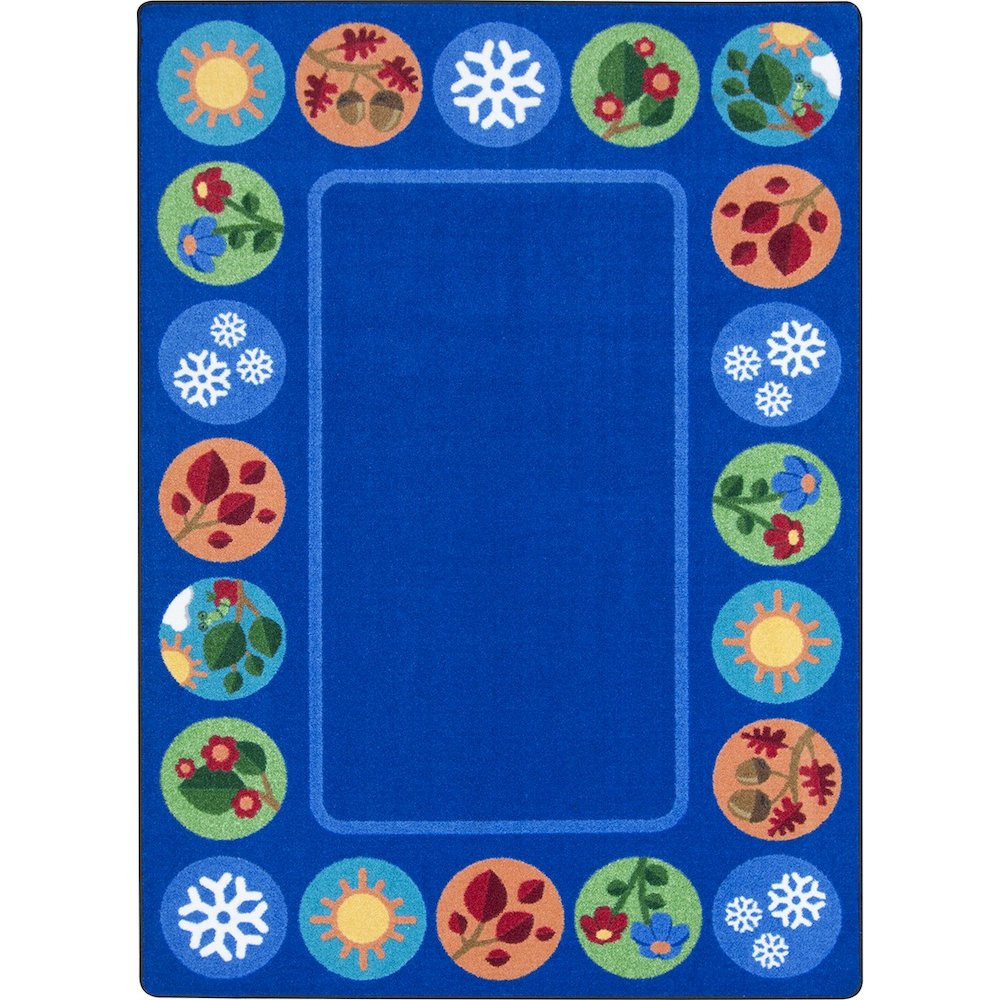 Kid Essentials Sit Around the Seasons 5'4" x 7'8" Area Rug in Color Multi