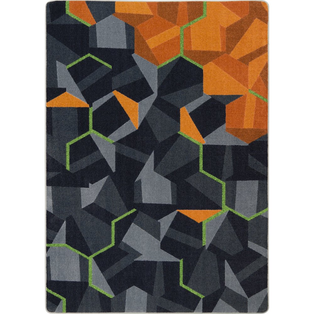 Kid Essentials Stealth 5'4" x 7'8" Area Rug in Color Tangerine