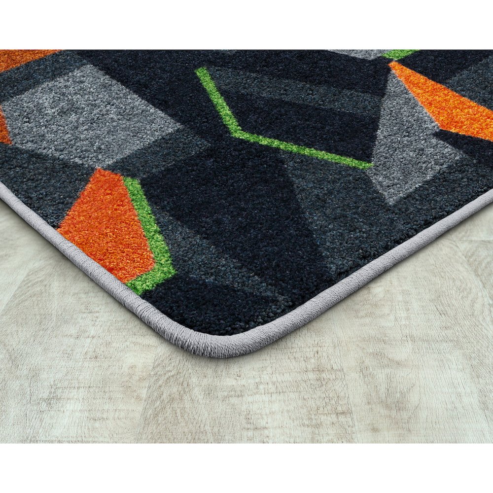 Kid Essentials Stealth 5'4" x 7'8" Area Rug in Color Tangerine