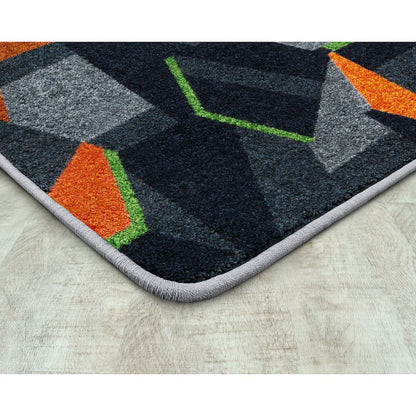 Kid Essentials Stealth 5'4" x 7'8" Area Rug in Color Tangerine