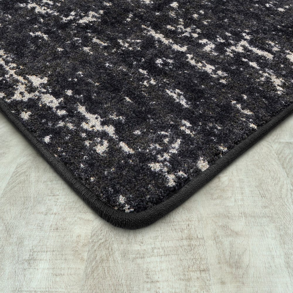 WorkSpace Stretched Thin 3'10" x 5'4" Area Rug in Color Onyx