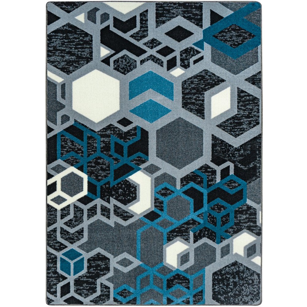 Kid Essentials Structured 5'4" x 7'8" Area Rug in Color Sapphire