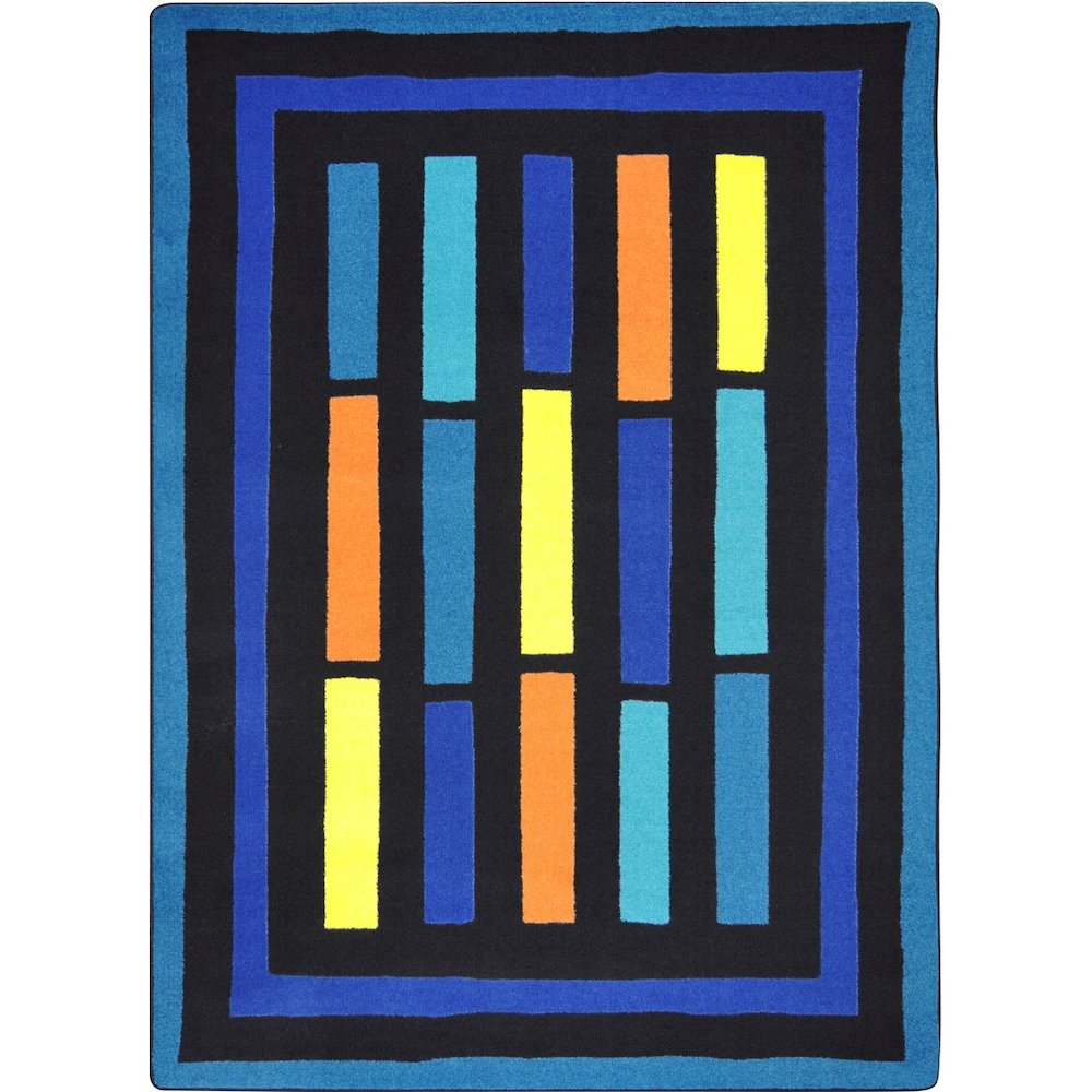 Kid Essentials Traffic Jam 3'10" x 5'4" Area Rug in Color Blue