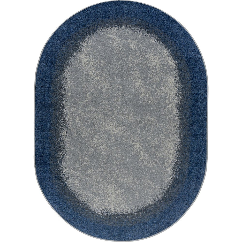 Kid Essentials Urban Edges 5'4" x 7'8" Oval Area Rug in Color Marine