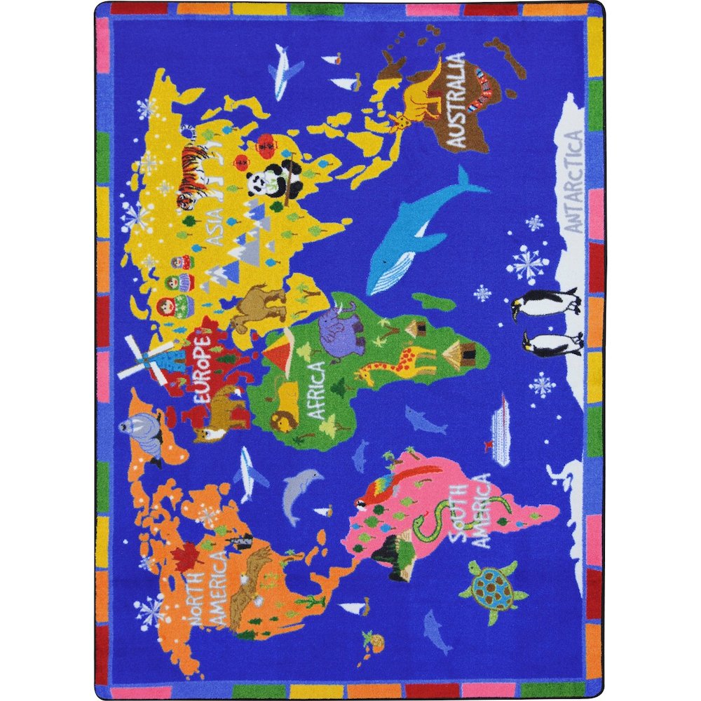 Kid Essentials World of Wonders 5'4" x 7'8" Area Rug in Color Multi