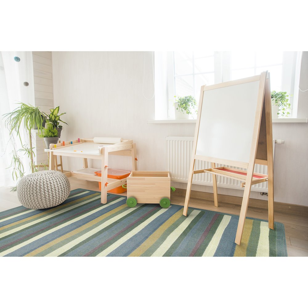 Kid Essentials Yipes Stripes 3'10" x 5'4" Area Rug in Color Soft