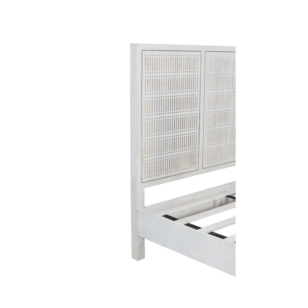 Sarah Eastern King Bed in Brushed Ivory