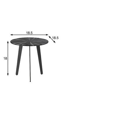 Gray Mid-Century Round Coffee Table Set with Tempered Glass Tops, Tripod Legs