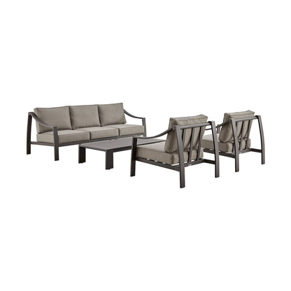 Koda Aluminum Outdoor Sofa in Brown