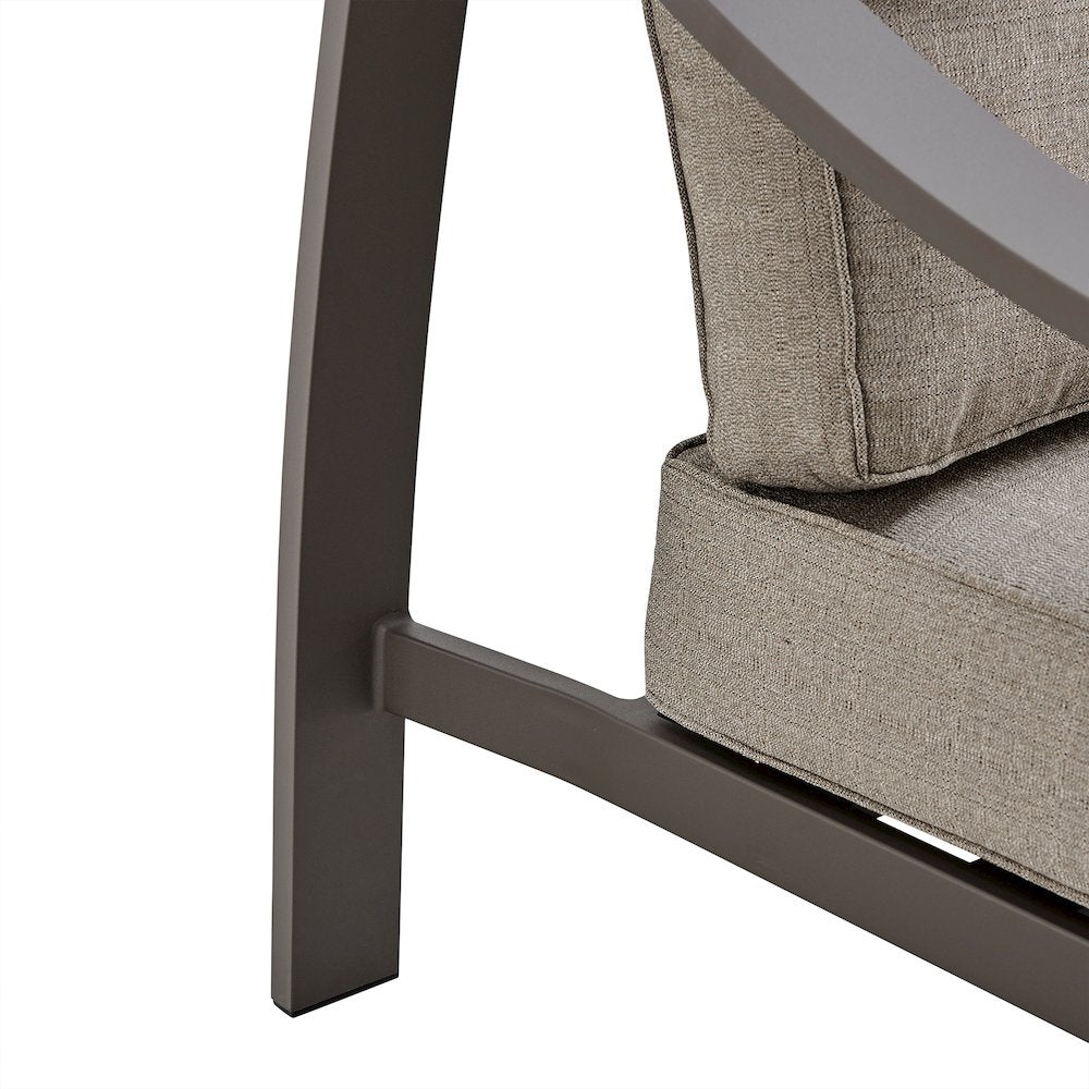 Koda Aluminum Outdoor Sofa in Brown