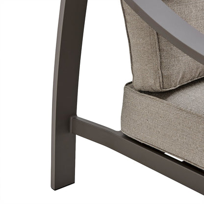 Koda Aluminum Outdoor Sofa in Brown