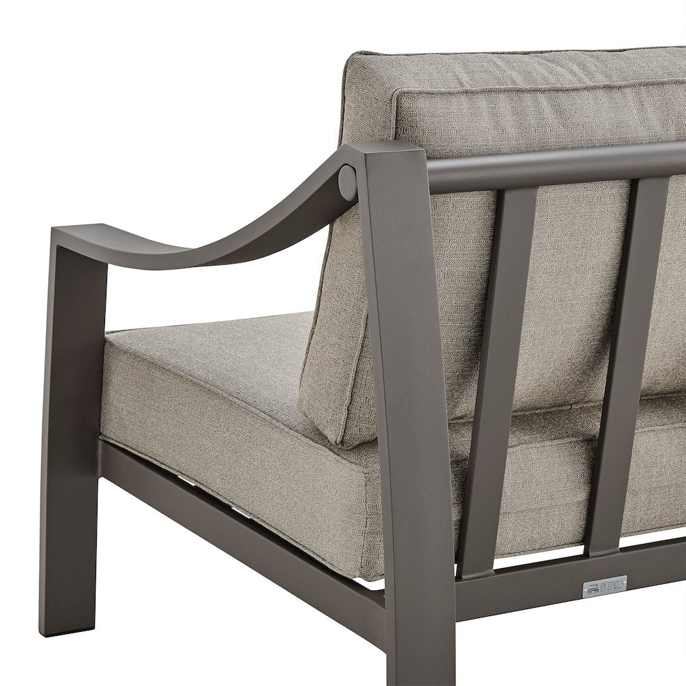 Koda Aluminum Outdoor Sofa in Brown