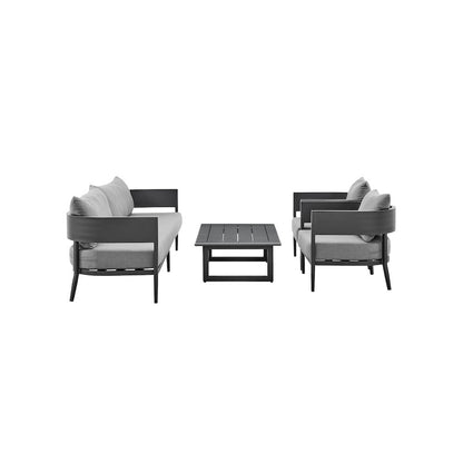 Menorca Aluminum Outdoor Coffee Table in Dark Gray