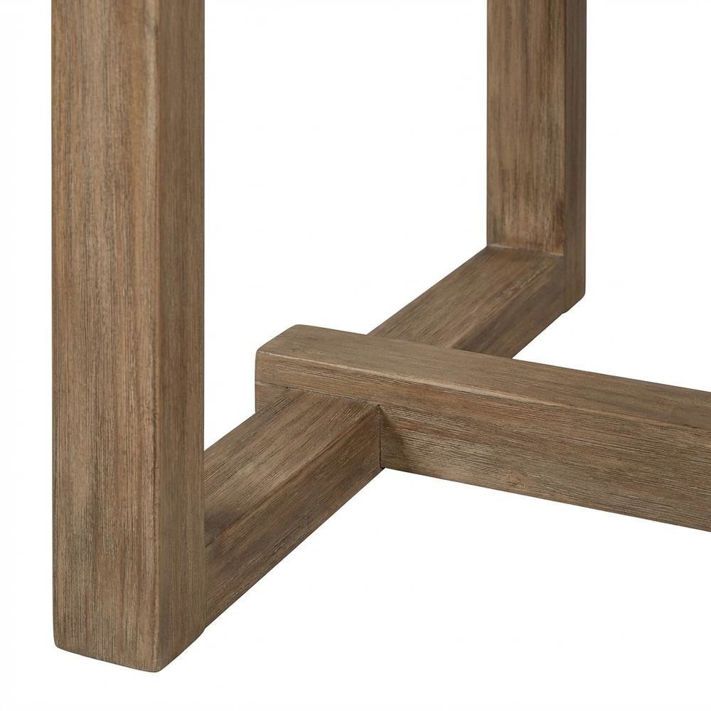 Light Eucalyptus Outdoor Dining Table For Patio With Modern Design