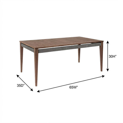 Weathered Eucalyptus Outdoor Dining Table With Modern Design