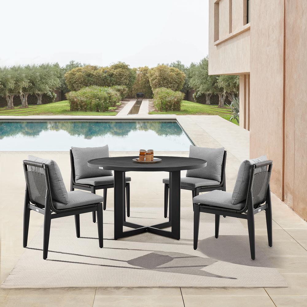 Grand Outdoor Patio 5-Piece Round Dining Table Set
