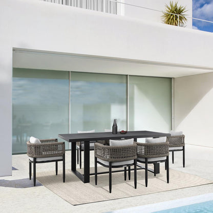 Felicia Outdoor Patio 7-Piece Dining Table Set