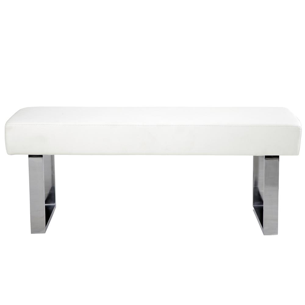 Armen Living Amanda White Bench
