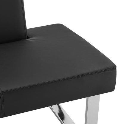 Armen Living Amanda Black Corner Sofa