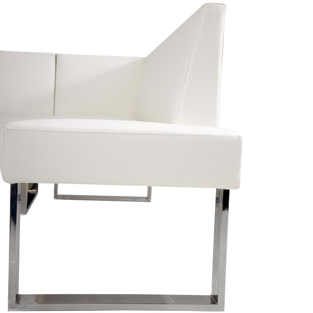 Armen Living Amanda White Corner Sofa