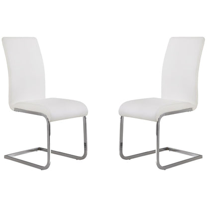 Armen Living Amanda White Side Chair - Set of 2