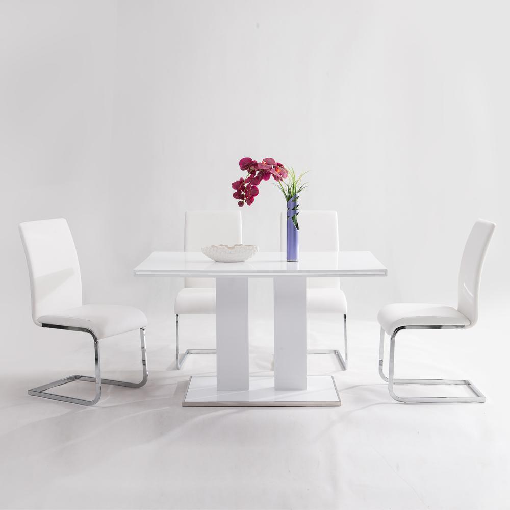 Armen Living Amanda White Side Chair - Set of 2