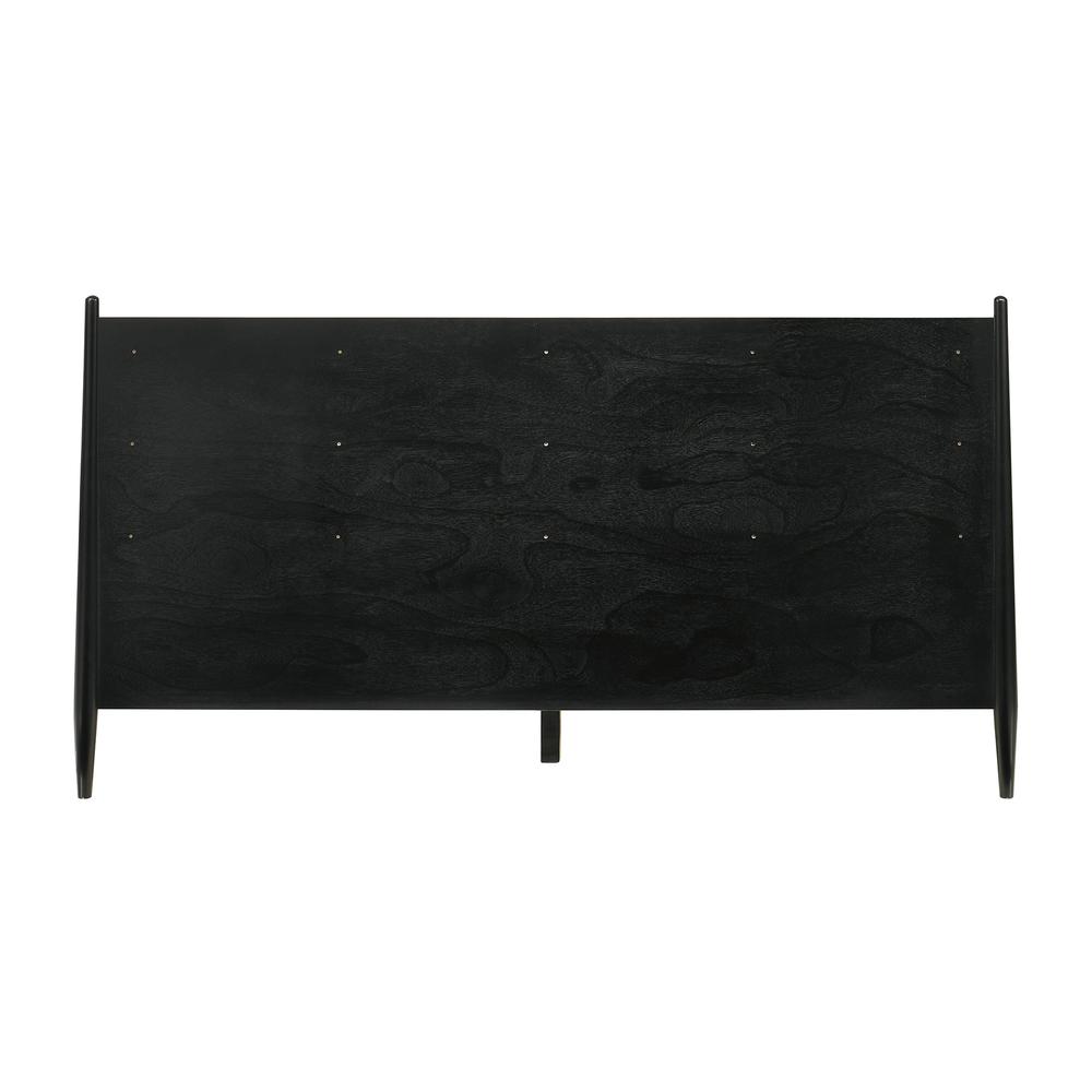 Artemio King Platform Wood Bed Frame in Black Finish