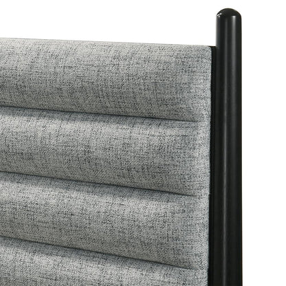 Artemio King Platform Wood Bed Frame in Black Finish