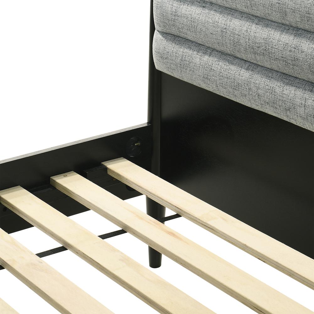 Artemio King Platform Wood Bed Frame in Black Finish
