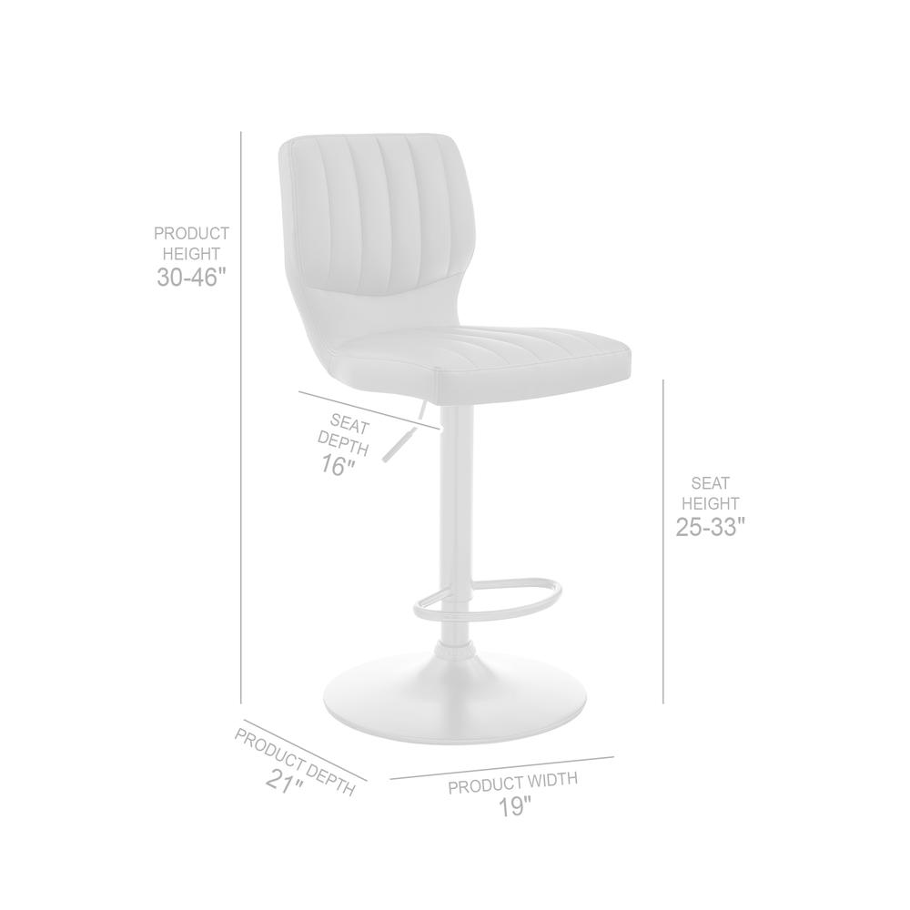 The Bardot Adjustable Red Faux Leather Swivel Bar Stool