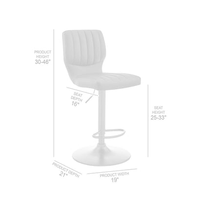 The Bardot Adjustable Red Faux Leather Swivel Bar Stool