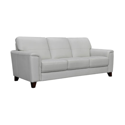 Bergen 87" Leather Square Arm Sofa, Dove Grey