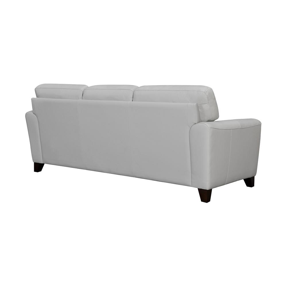 Bergen 87" Leather Square Arm Sofa, Dove Grey