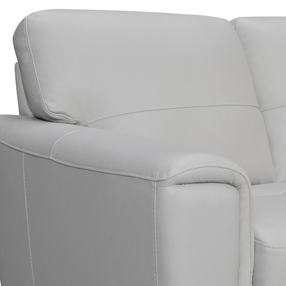 Bergen 87" Leather Square Arm Sofa, Dove Grey