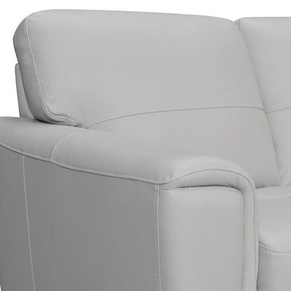 Bergen 87" Leather Square Arm Sofa, Dove Grey