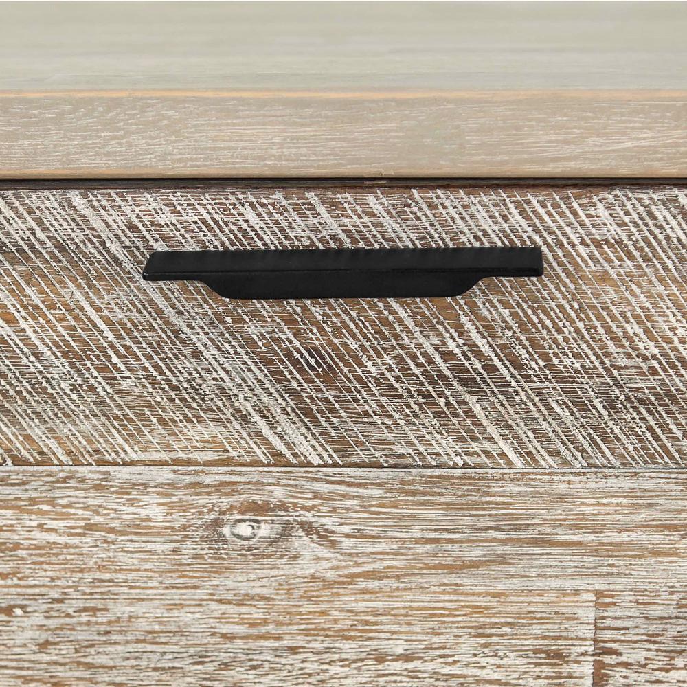 Bridges 4 Drawer Desk in Two Tone Acacia Wood