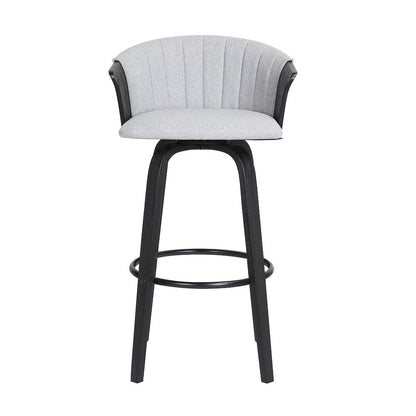 Diana Upholstered Wood Swivel Bar or Counter Stool