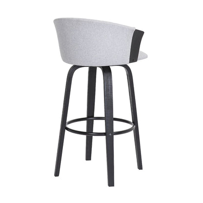 Diana Upholstered Wood Swivel Bar or Counter Stool