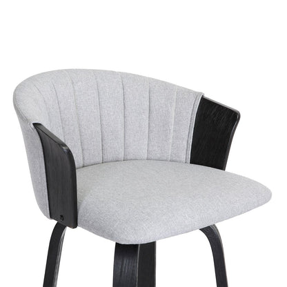 Diana Upholstered Wood Swivel Bar or Counter Stool