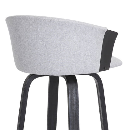 Diana Upholstered Wood Swivel Bar or Counter Stool