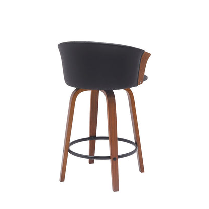 Diana Upholstered Wood Swivel Bar or Counter Stool