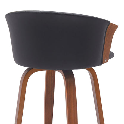 Diana Upholstered Wood Swivel Bar or Counter Stool