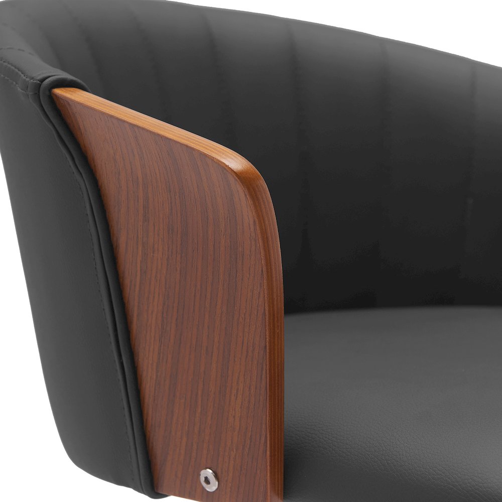Diana Upholstered Wood Swivel Bar or Counter Stool